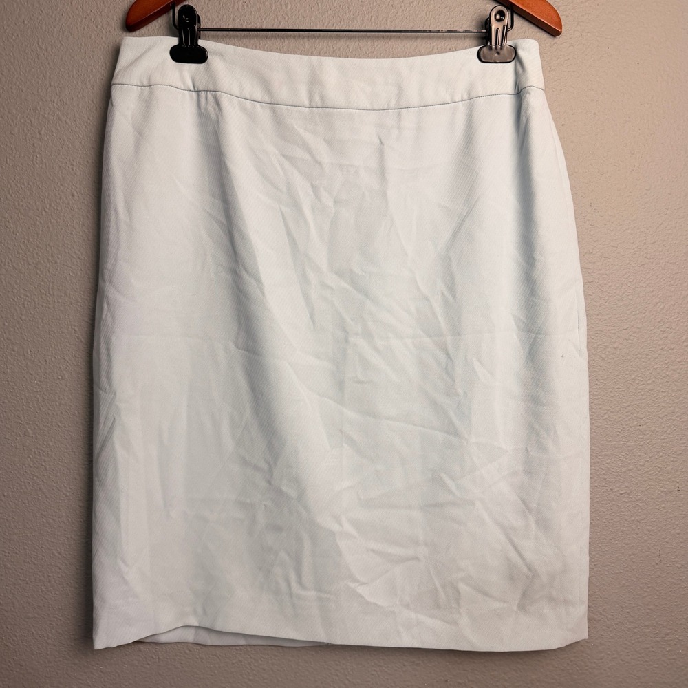 GARFIELD & MARKS Raquel Skirt Pastel Blue Pencil Knee Length Grannycore Size 14